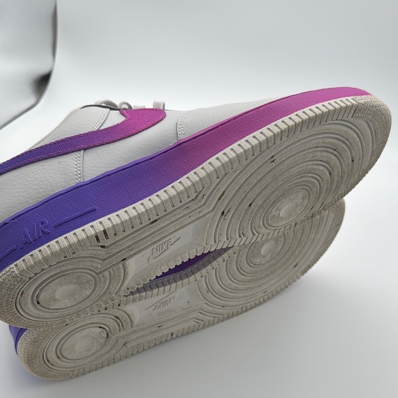 Nike Air Force 1 Low Sneakers - White and Purple - Picture 9 of 11